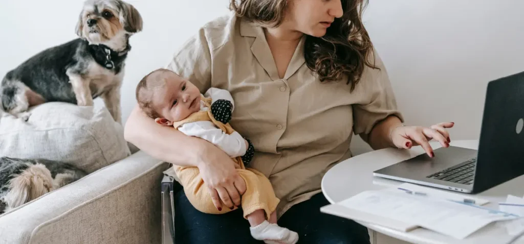 Woman work from home