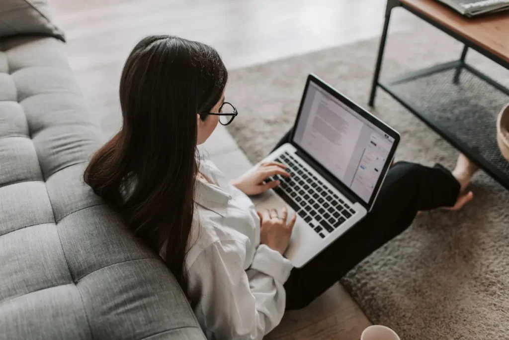 Women work from home