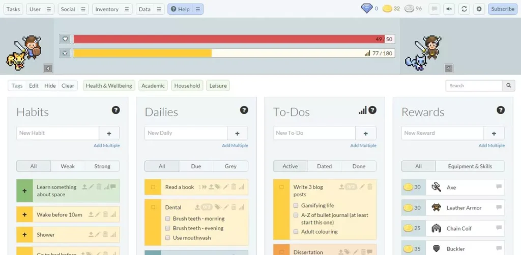 time management for working moms habitica