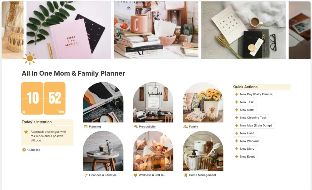 time management for working moms notion